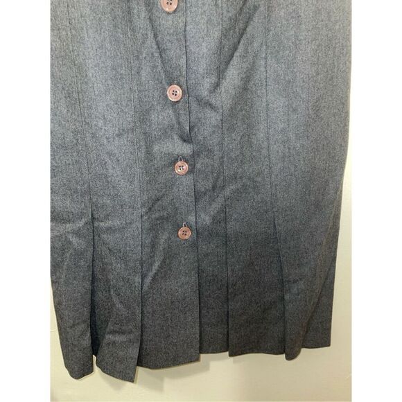 Vintage long David Chablis 100% wool gray skirt women’s size 6 - Picture 5 of 9